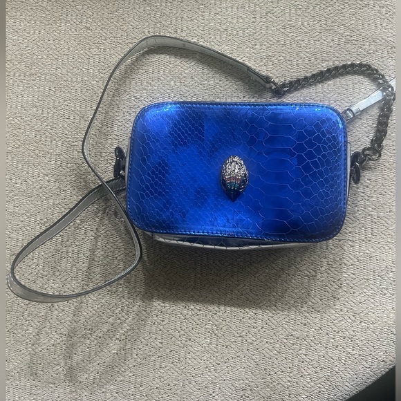 Kurt Geiger London Kensington Crossbody Blue and Silver Designer Women's Bag